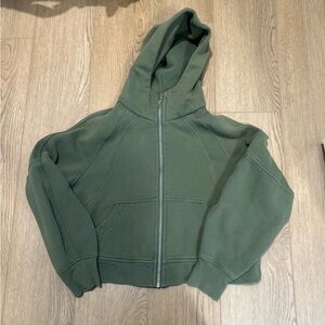Lululemon Scuba Oversized Full Zip in Green Twill